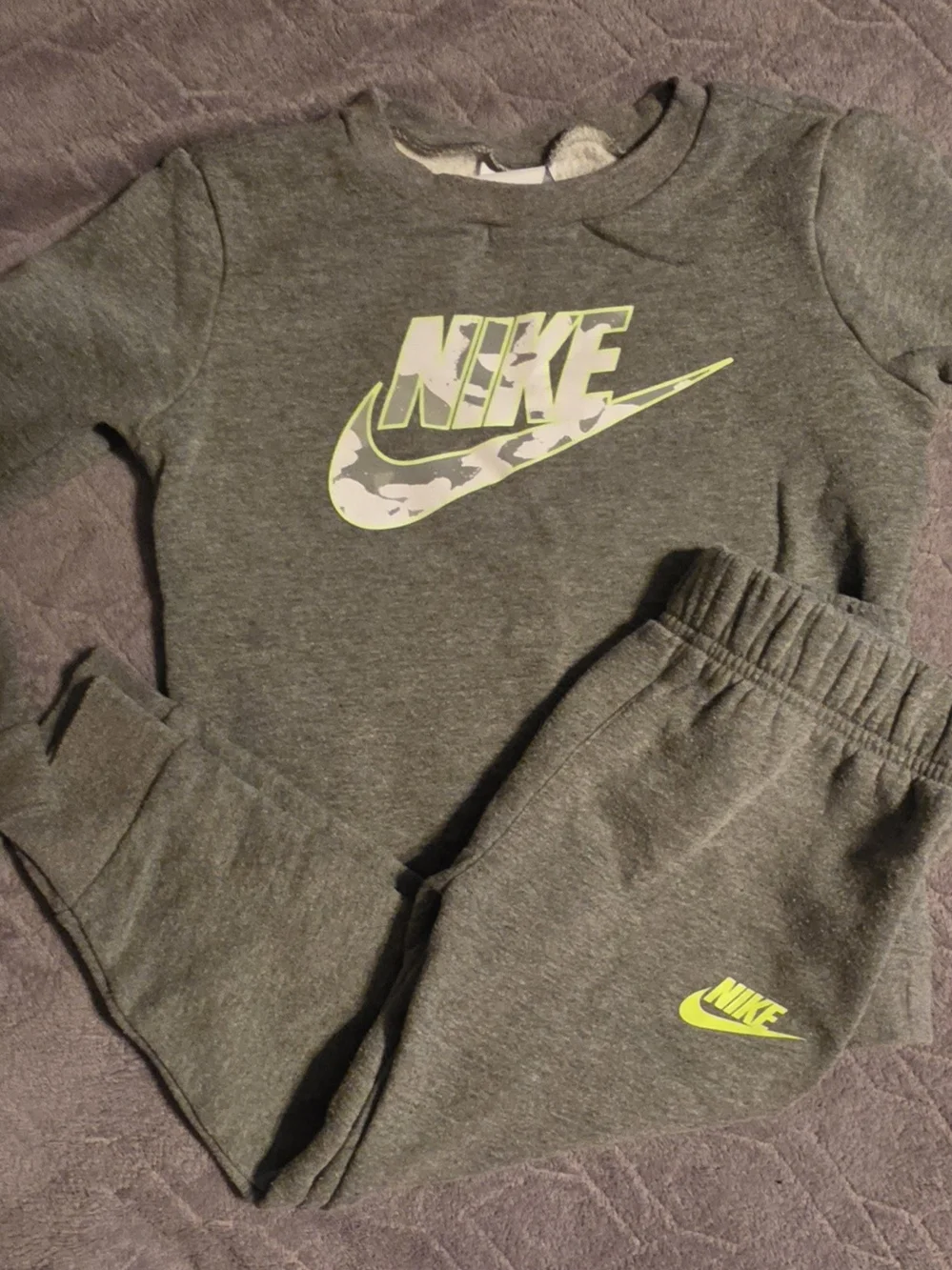 Nike Boys' Sweatshirt & Jogger Set - Gray, Navy, Brown